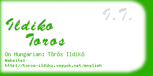 ildiko toros business card